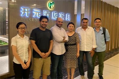Group photo of paken hotel furniture customers