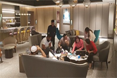 Group photo of paken hotel furniture customers