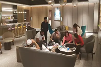 Group photo of paken hotel furniture customers